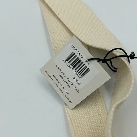 Rifle Paper Co. Dogs Cream Colored Book/Tote Bag - Picture 4 of 4